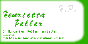 henrietta peller business card